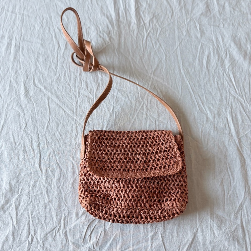 Universal Thread Orange Crochet Crossbody Bag